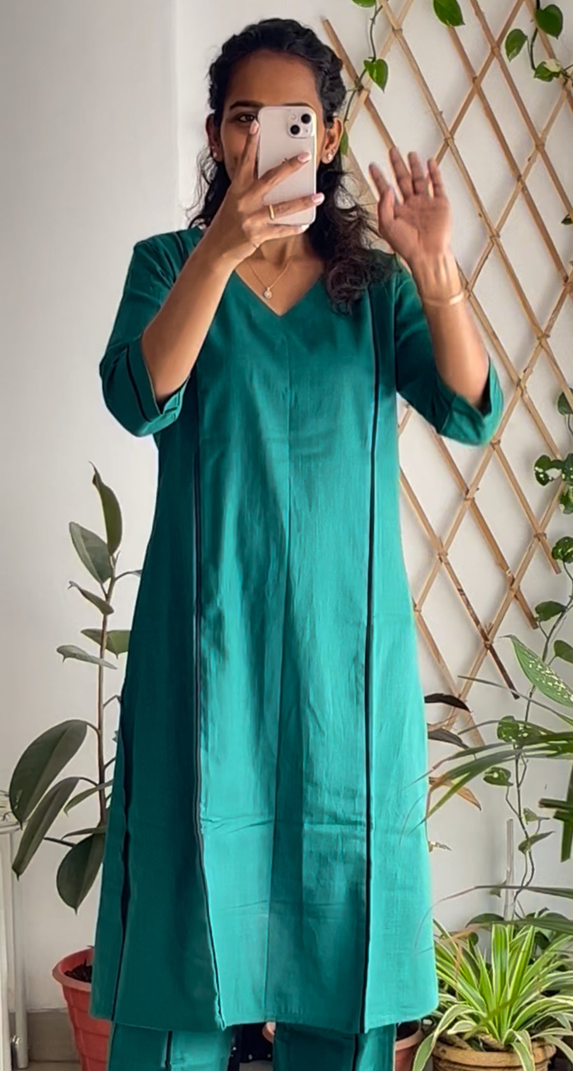 Green Aakar Kurta Set