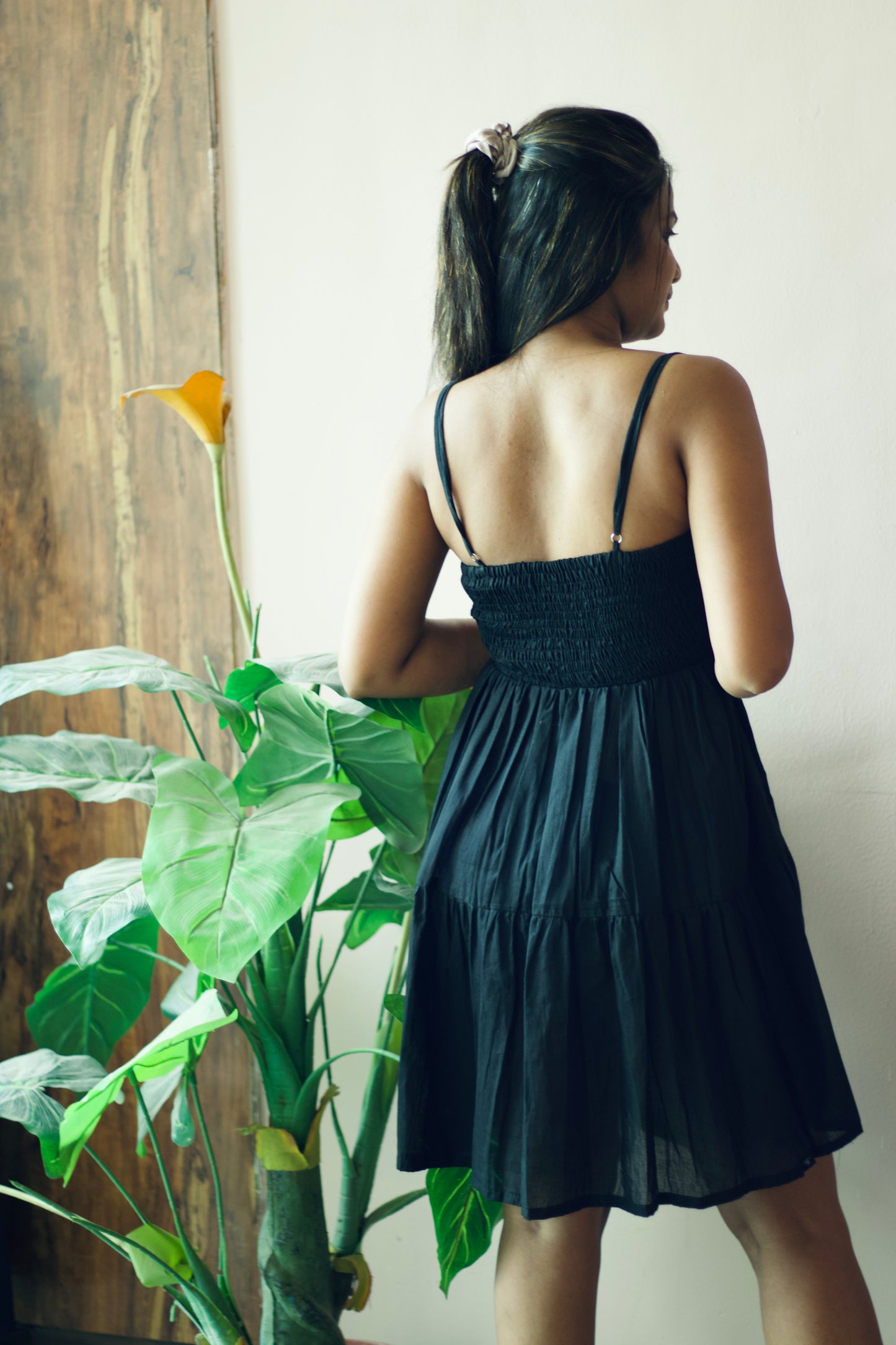 Black Aura Mul Mini Dress