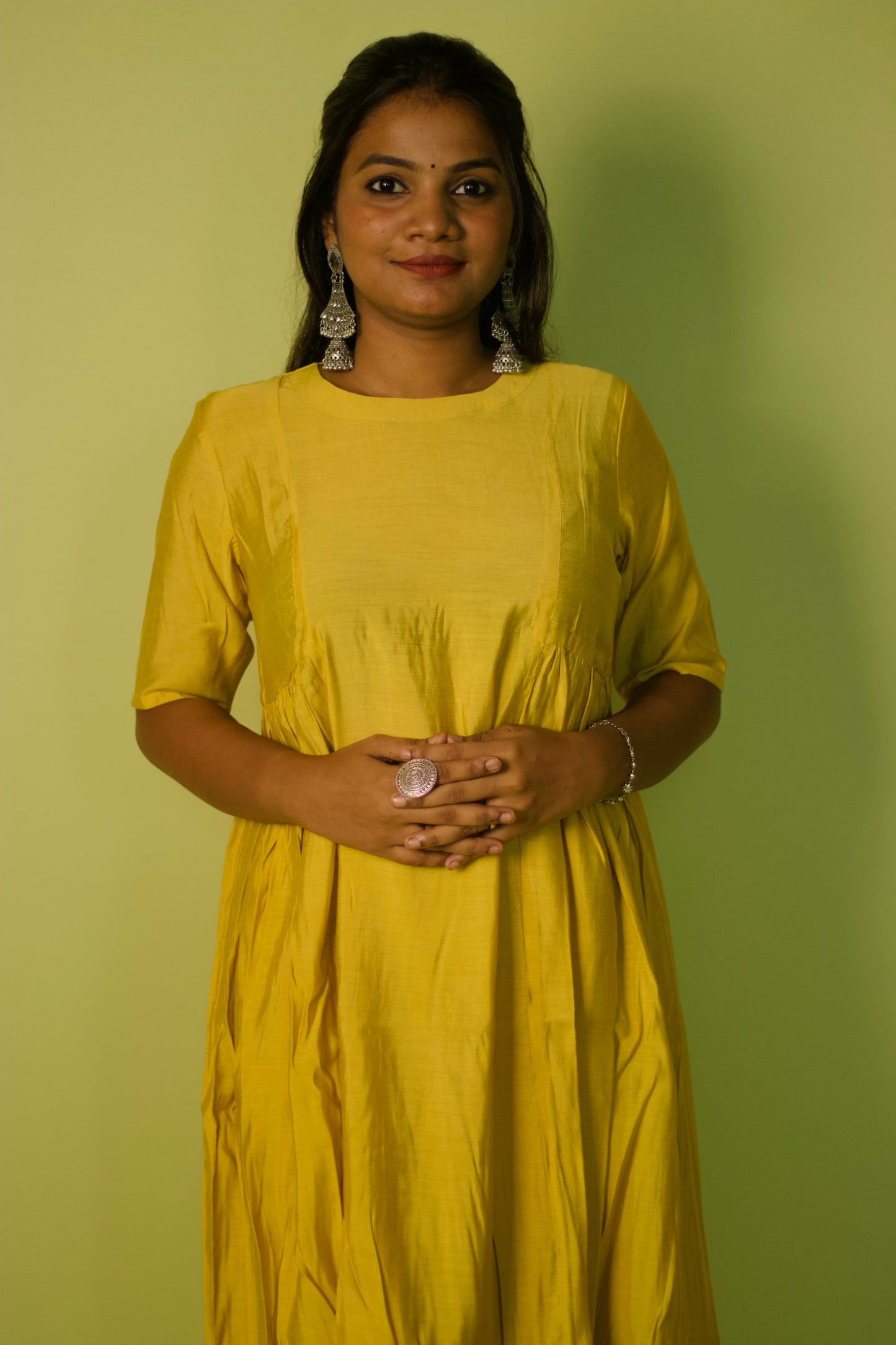 Yellow Chanderi Khawab Kurta set