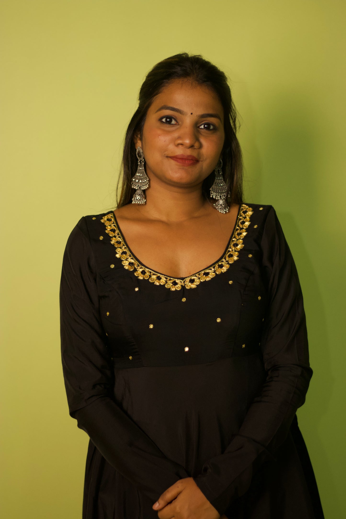 Black Zardosi Anarkali Set