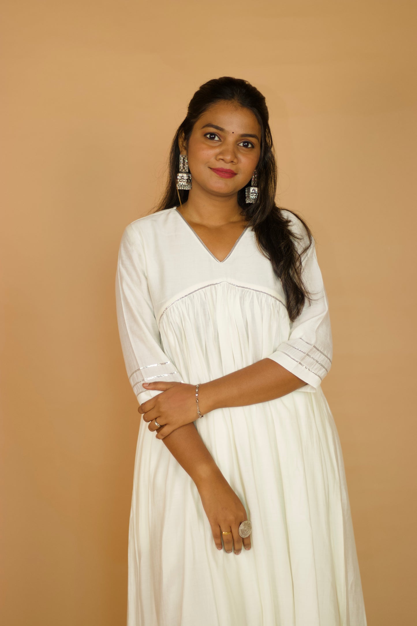 Noor-e-Chanderi Gotta Patti Kurti Set