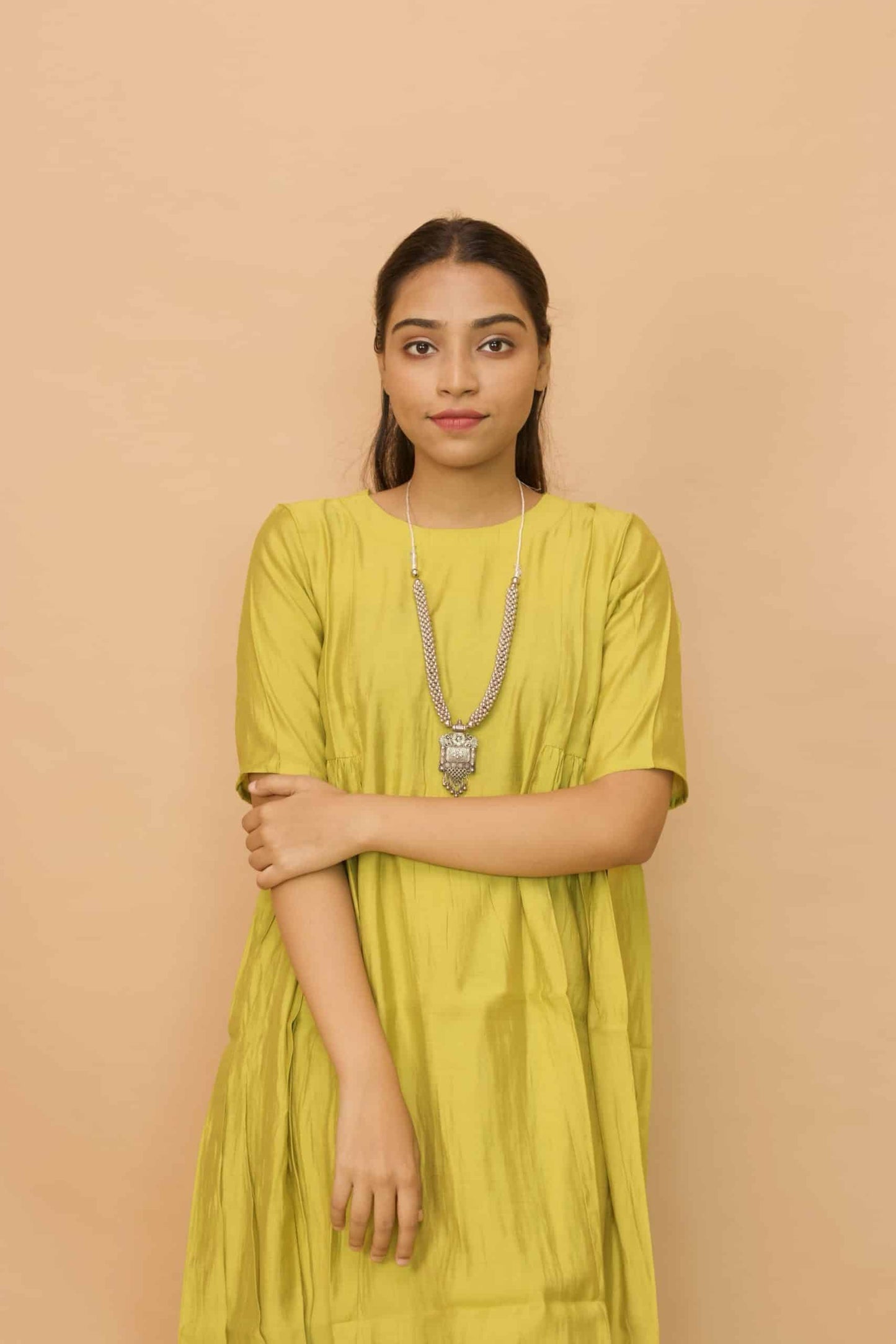 Lime Chanderi Khawab Kurta set