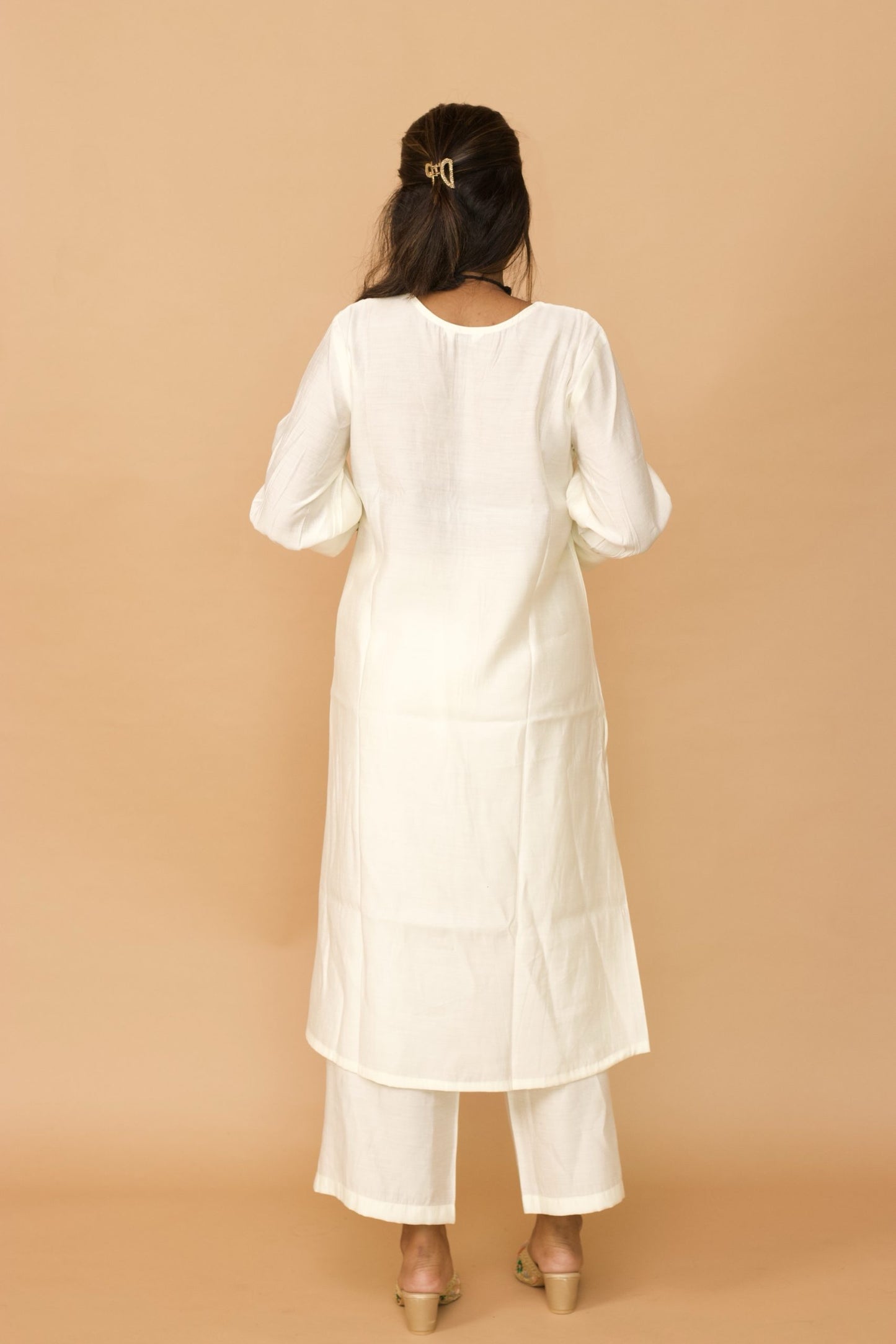 Ivory Chanderi Mehak kurta set