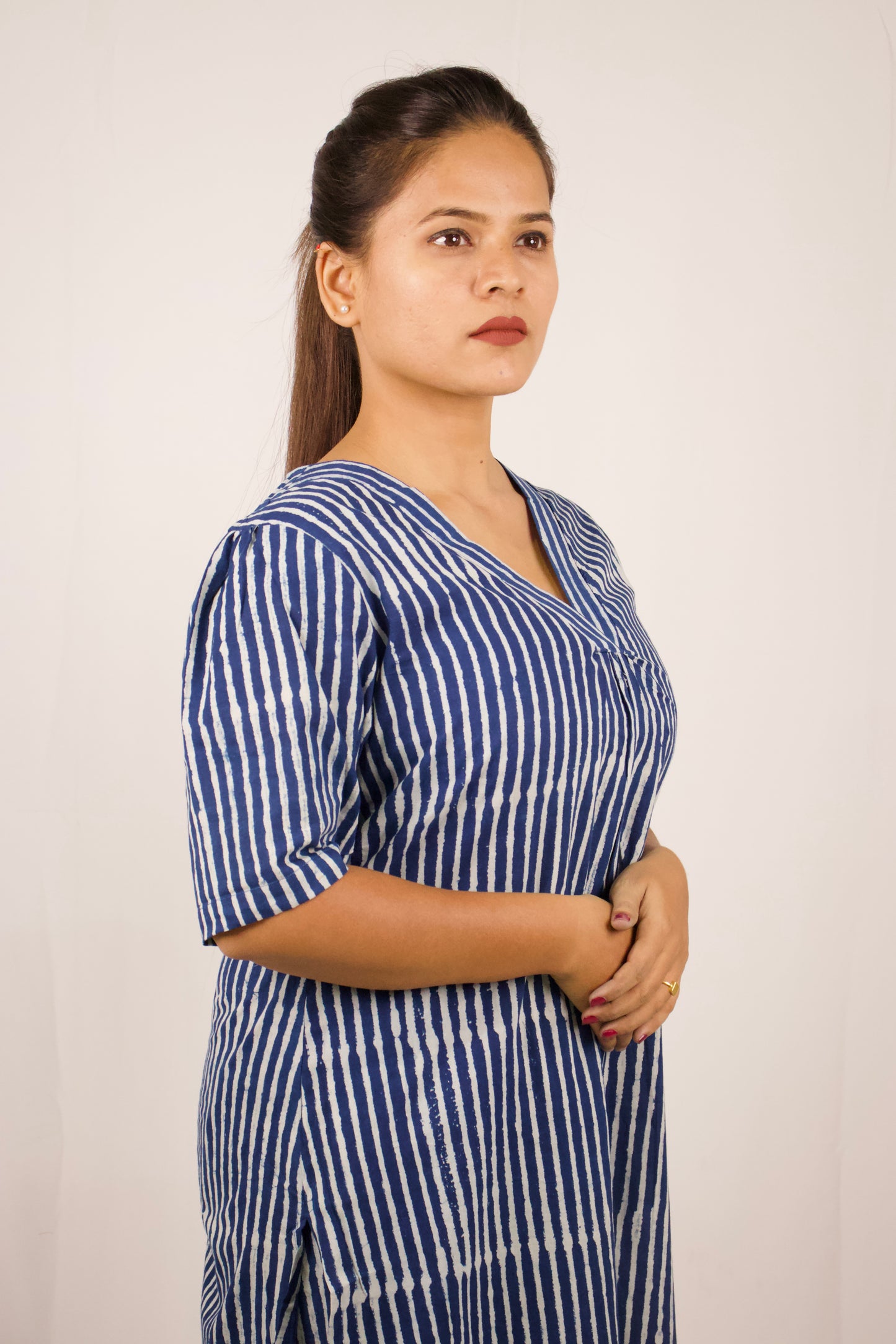 Indigo Handblock kurta set