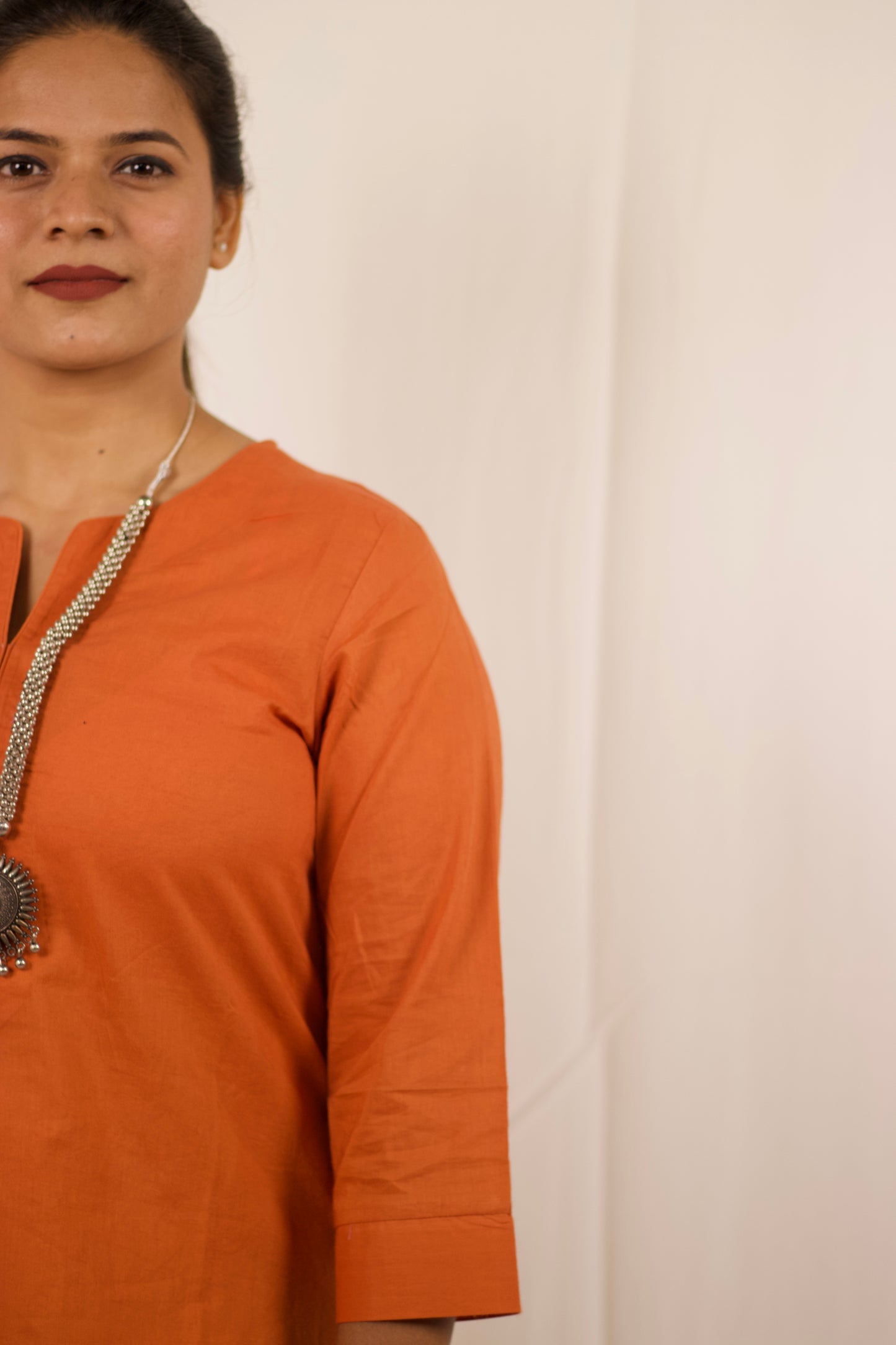 Nurvi Aura Kurti Set: TerraCotta