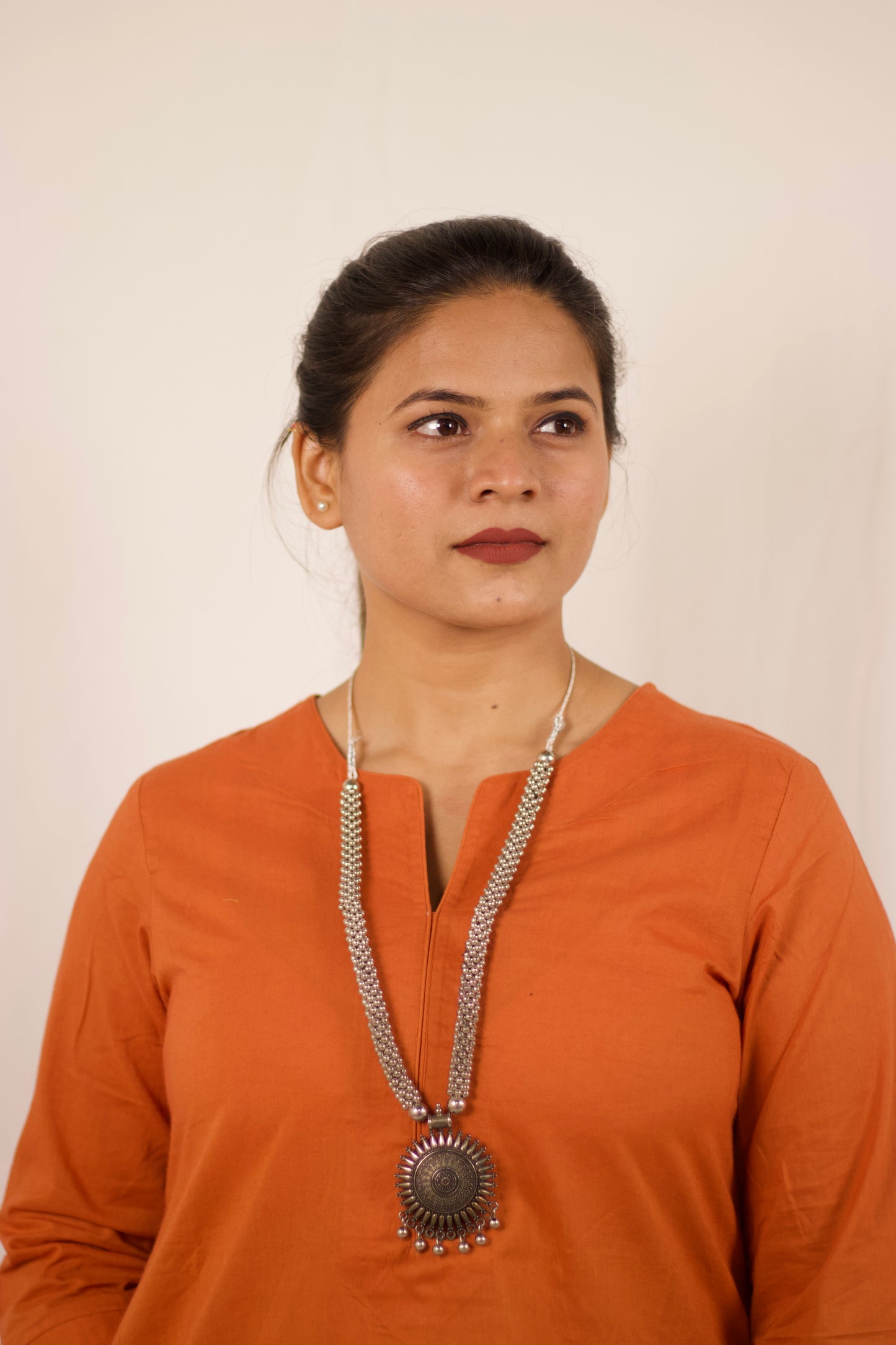 Nurvi Aura Kurti Set: TerraCotta