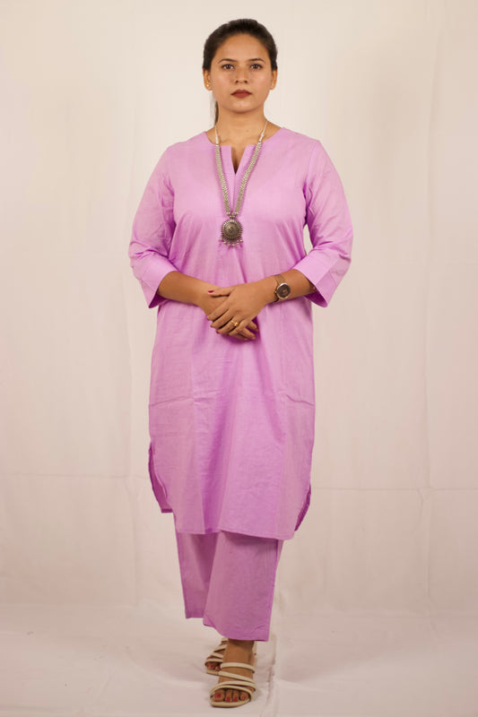 Nurvi Aura Kurti Set: Lilac