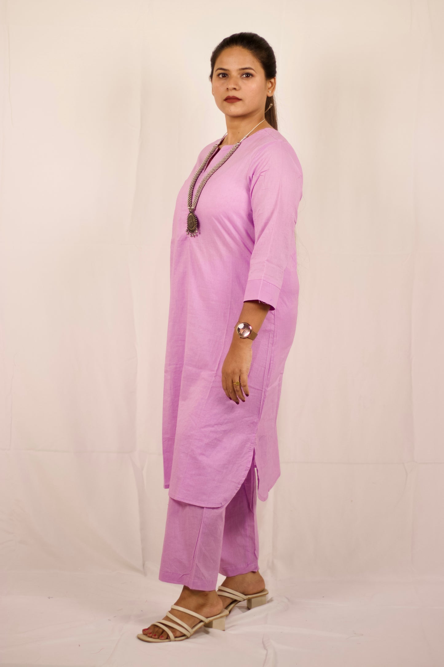 Nurvi Aura Kurti Set: Lilac