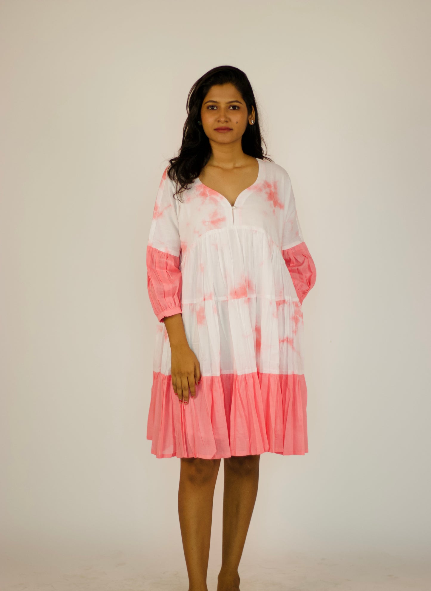 Mul Tie & Dye Aakar Dress: Purple