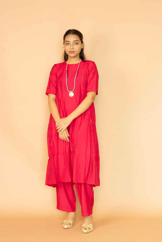 Pink Chanderi Khawab Kurta set