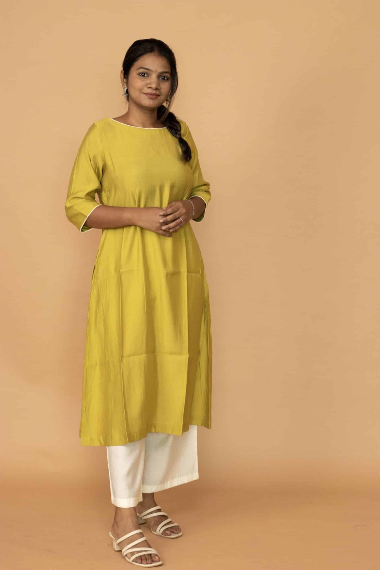 Black Chanderi Minimal Kurta set