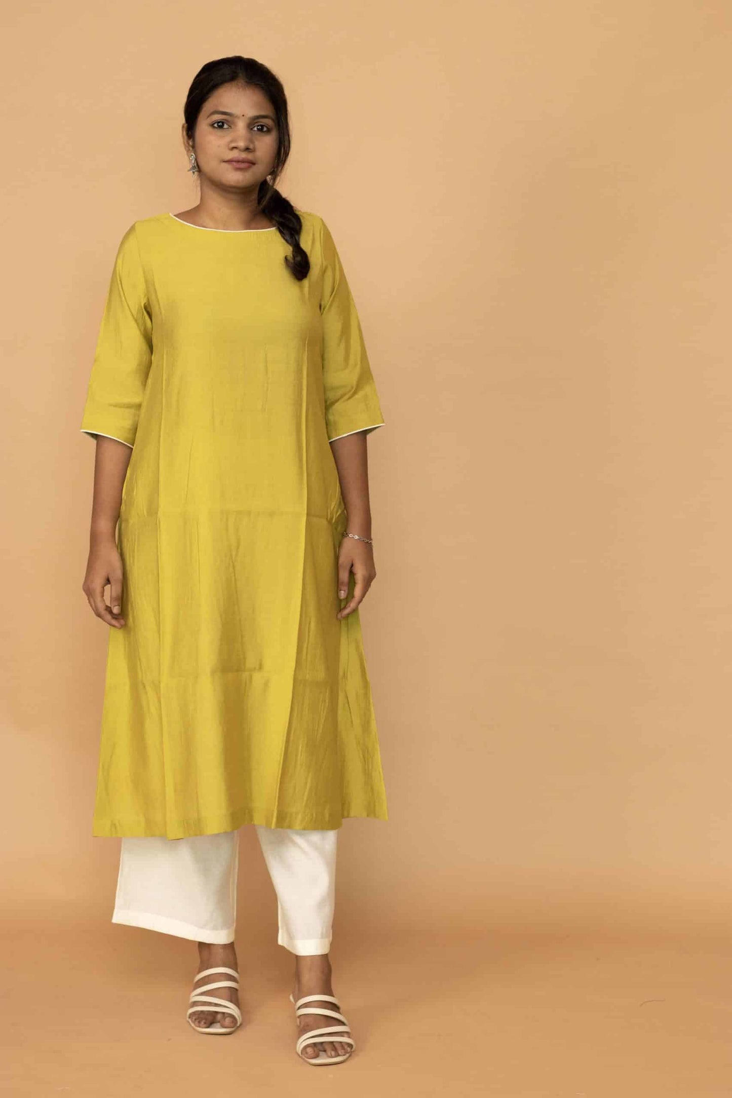 Black Chanderi Minimal Kurta set