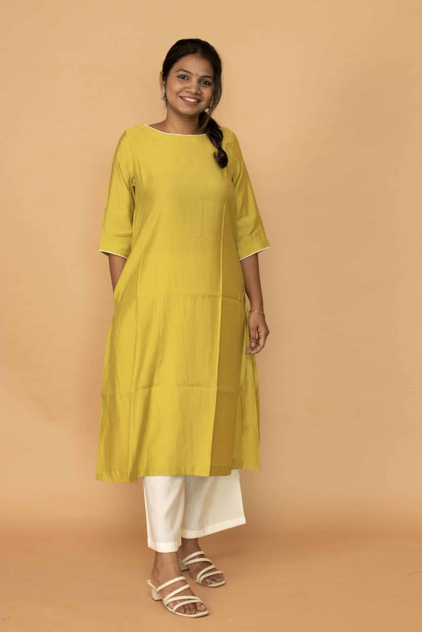 Black Chanderi Minimal Kurta set