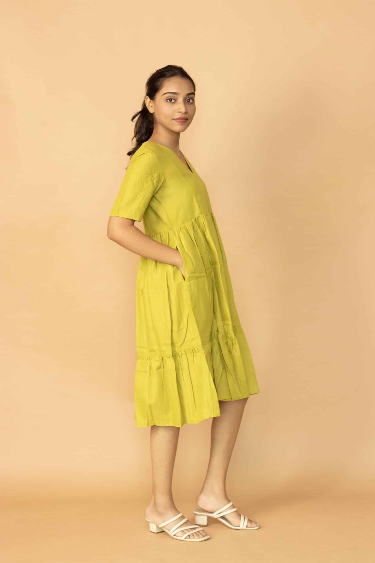 Lime Tiered Dress