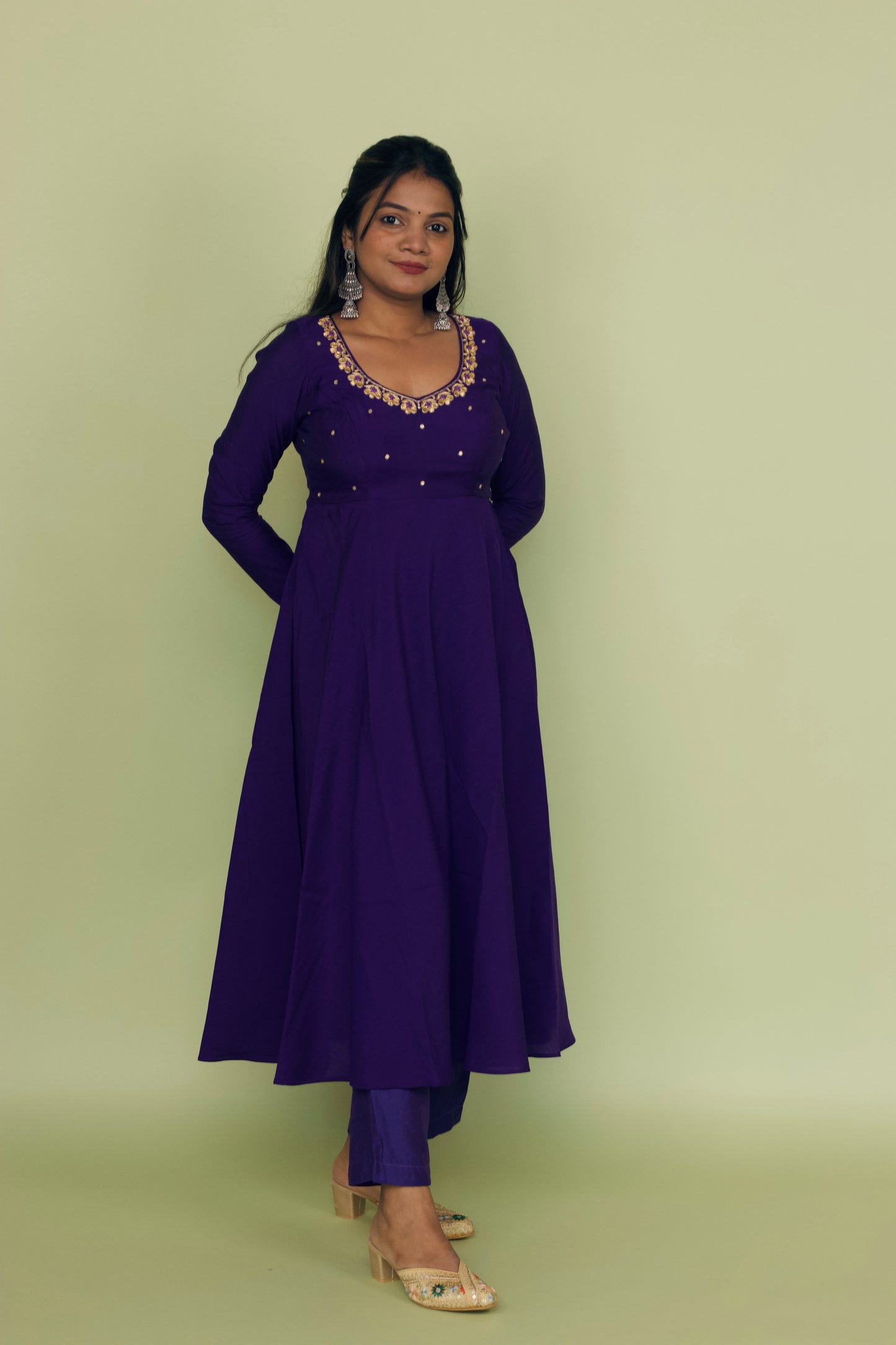 Violet Zardosi Anarkali Set