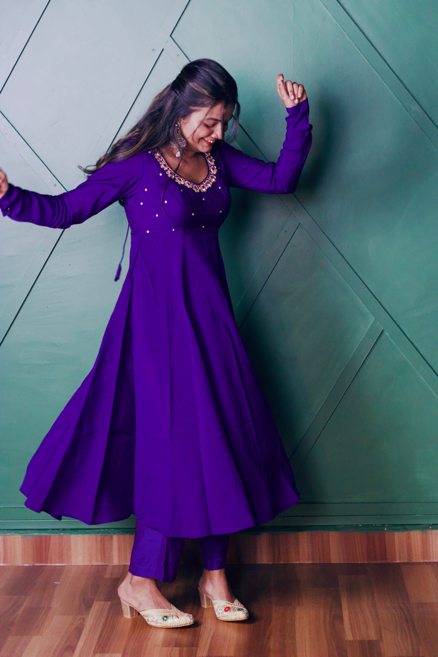 Violet Zardosi Anarkali Set