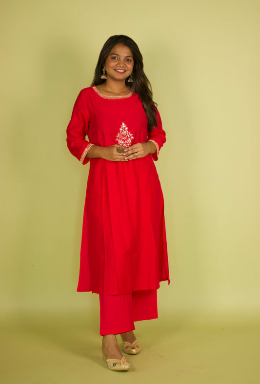 Pink Zardosi Kurta Set