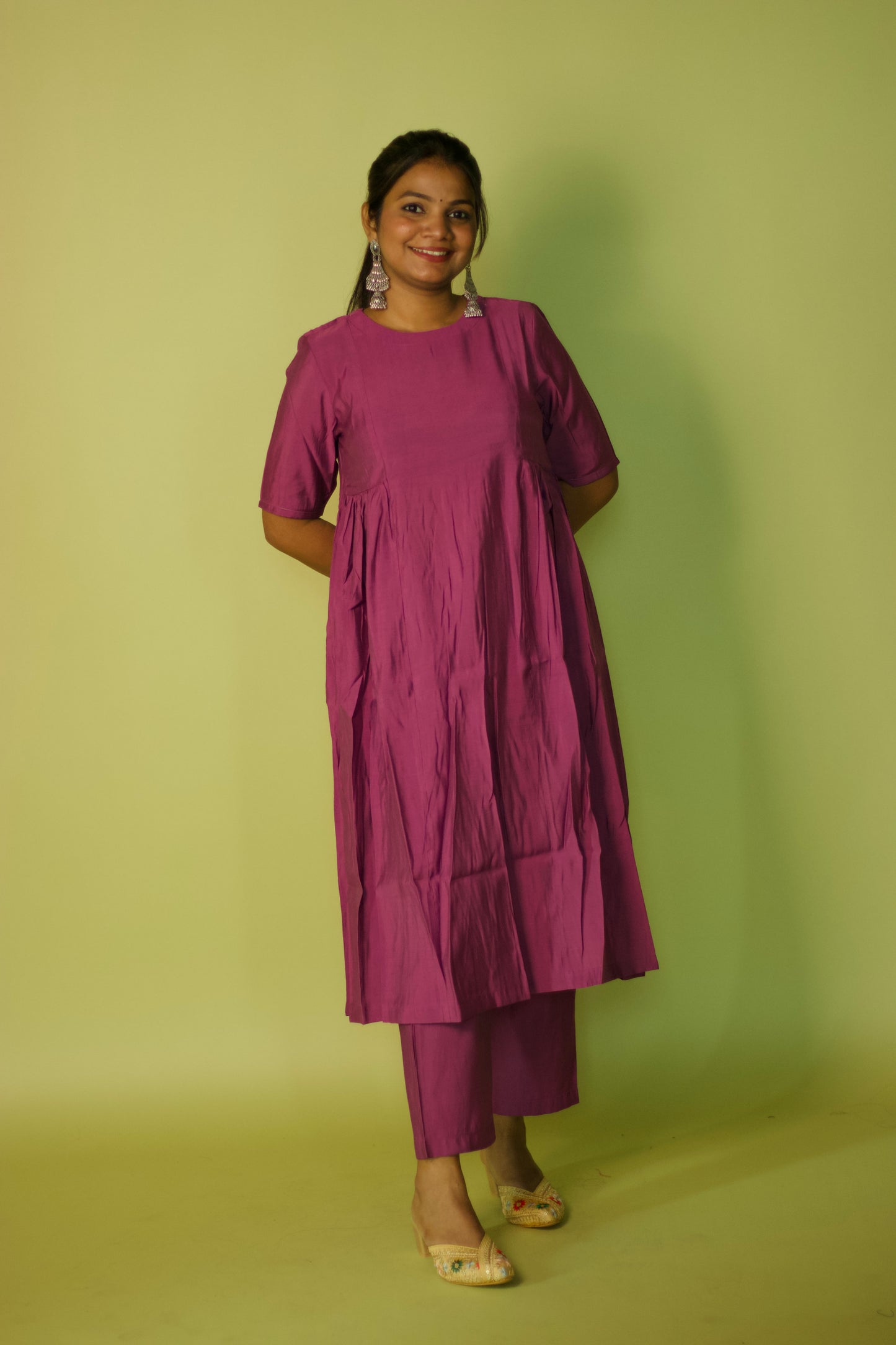 Black Chanderi Khawab Kurta set