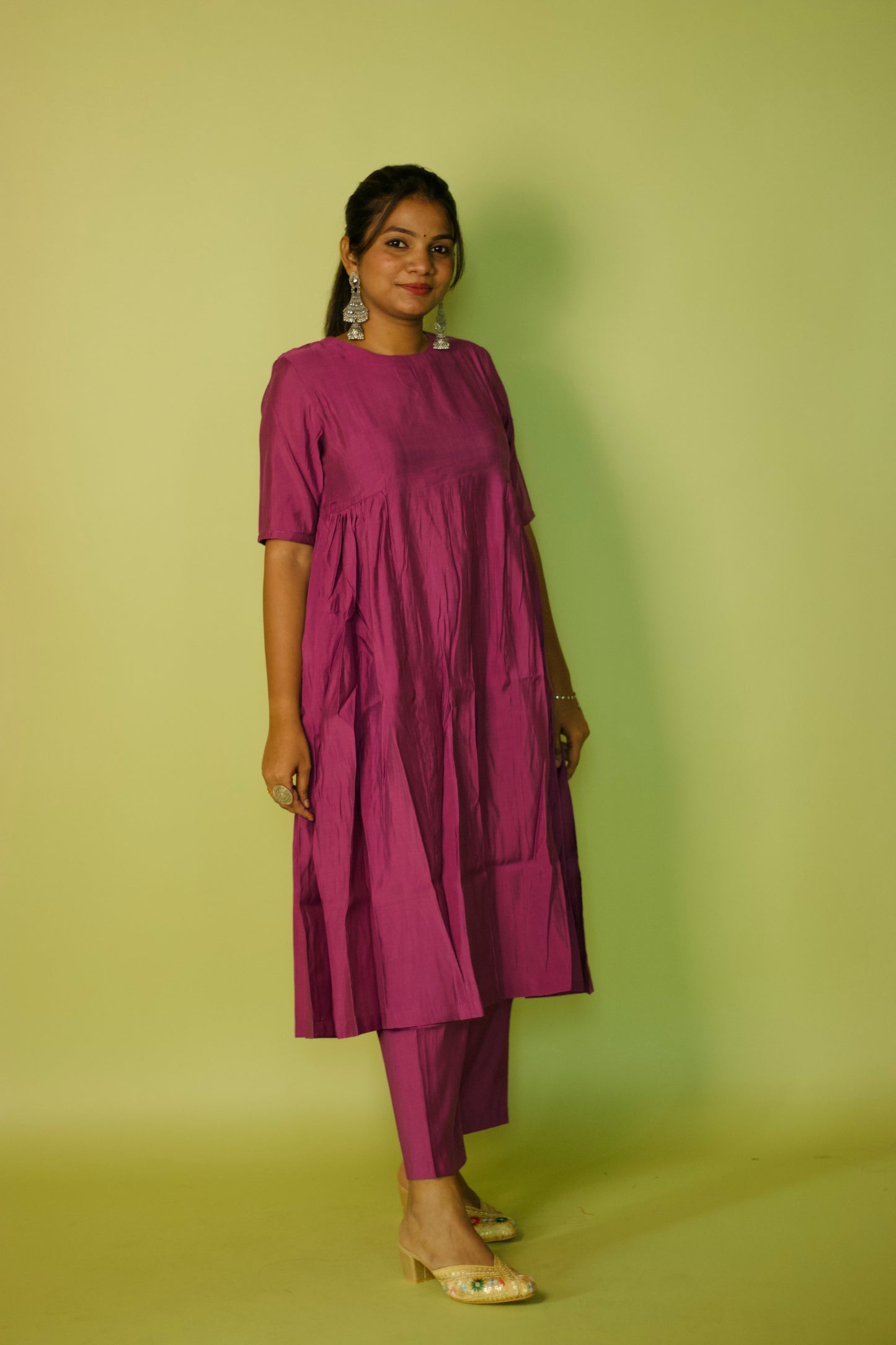 Black Chanderi Khawab Kurta set