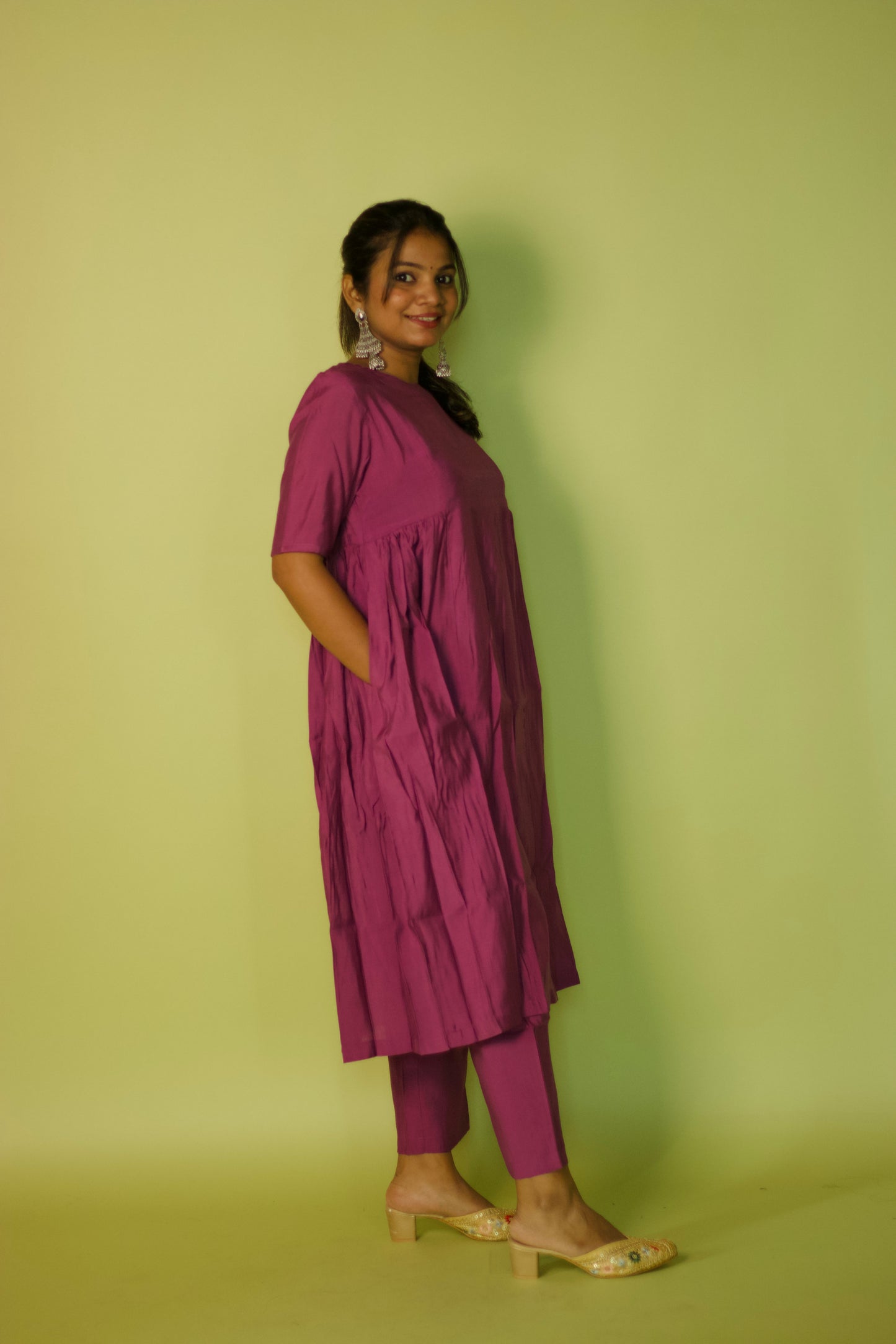 Black Chanderi Khawab Kurta set