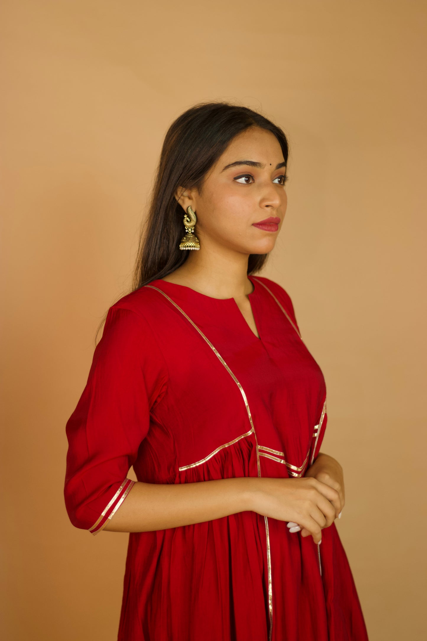 Gulab Gotta-Patti Chanderi Kurta set