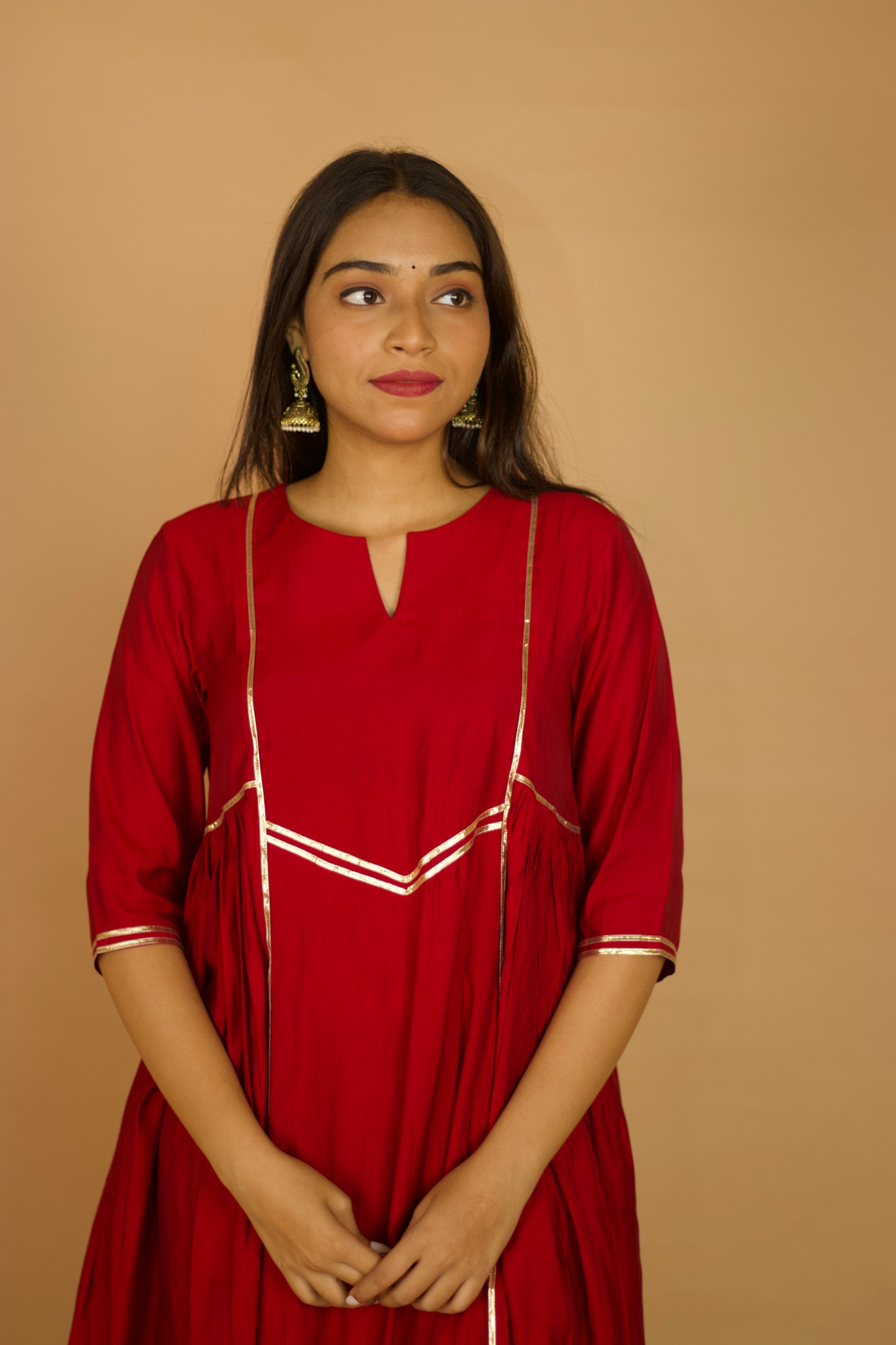 Gulab Gotta-Patti Chanderi Kurta set