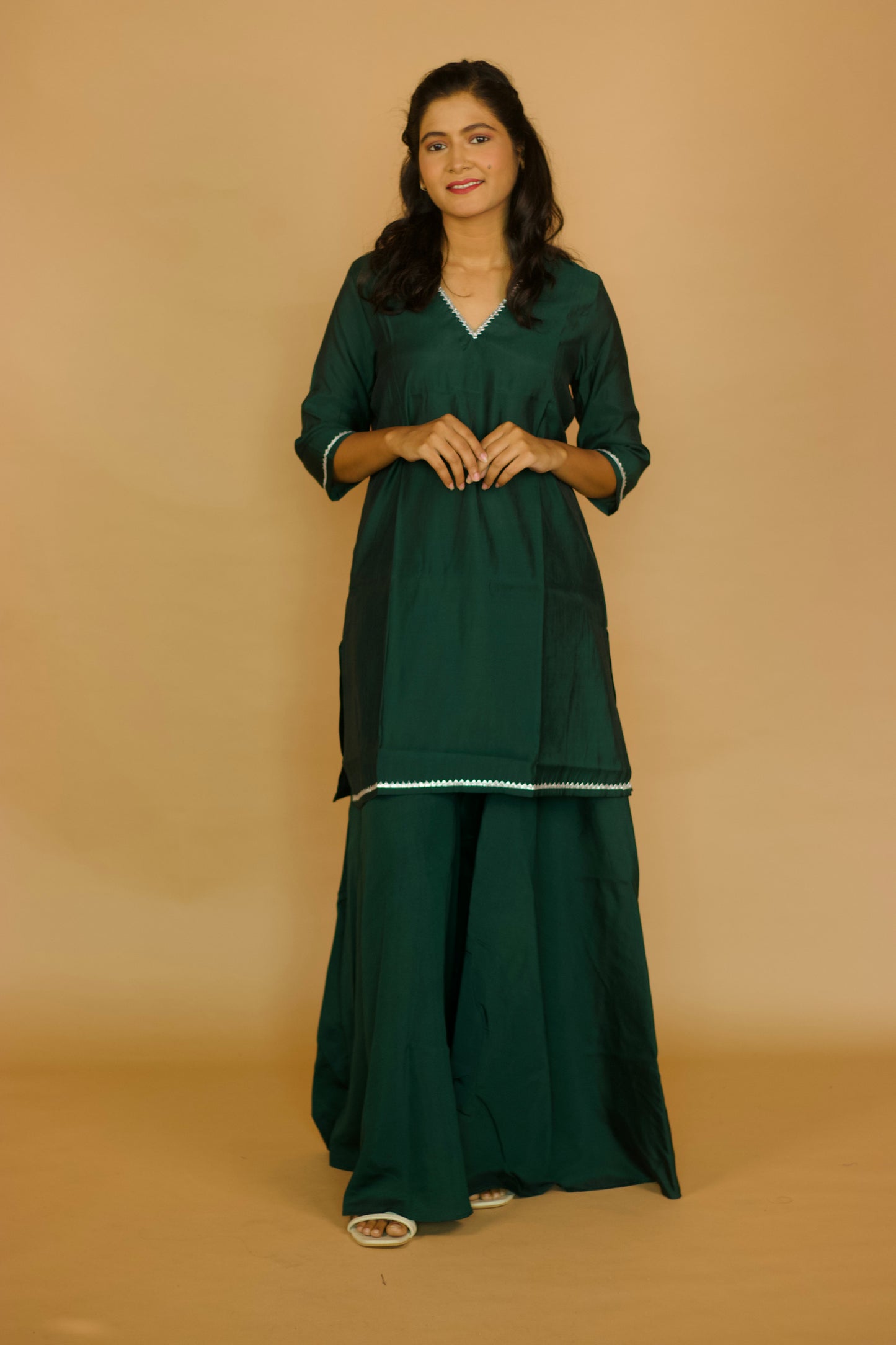 Green GottaPatti Sarara Set