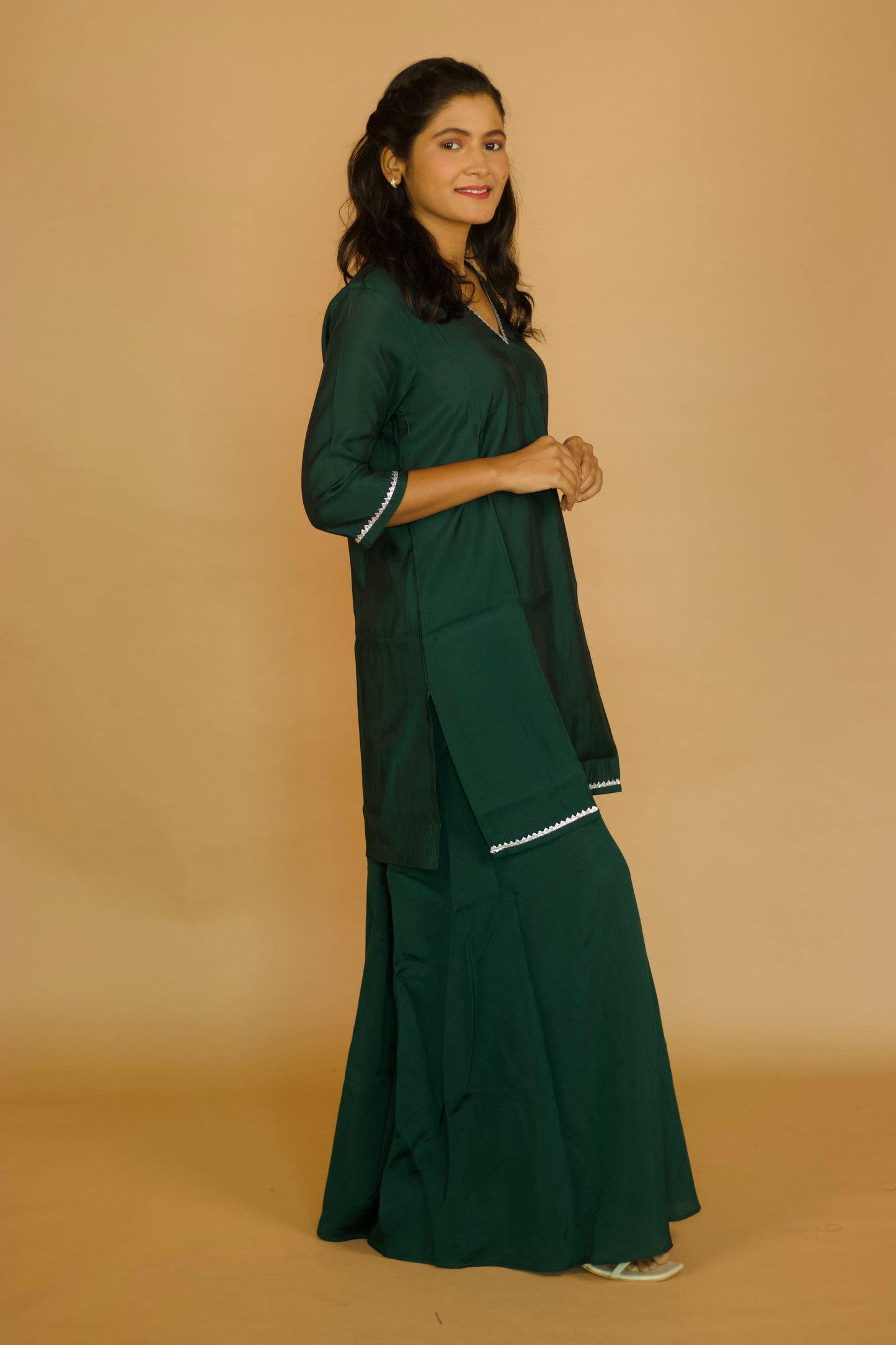 Green GottaPatti Sarara Set