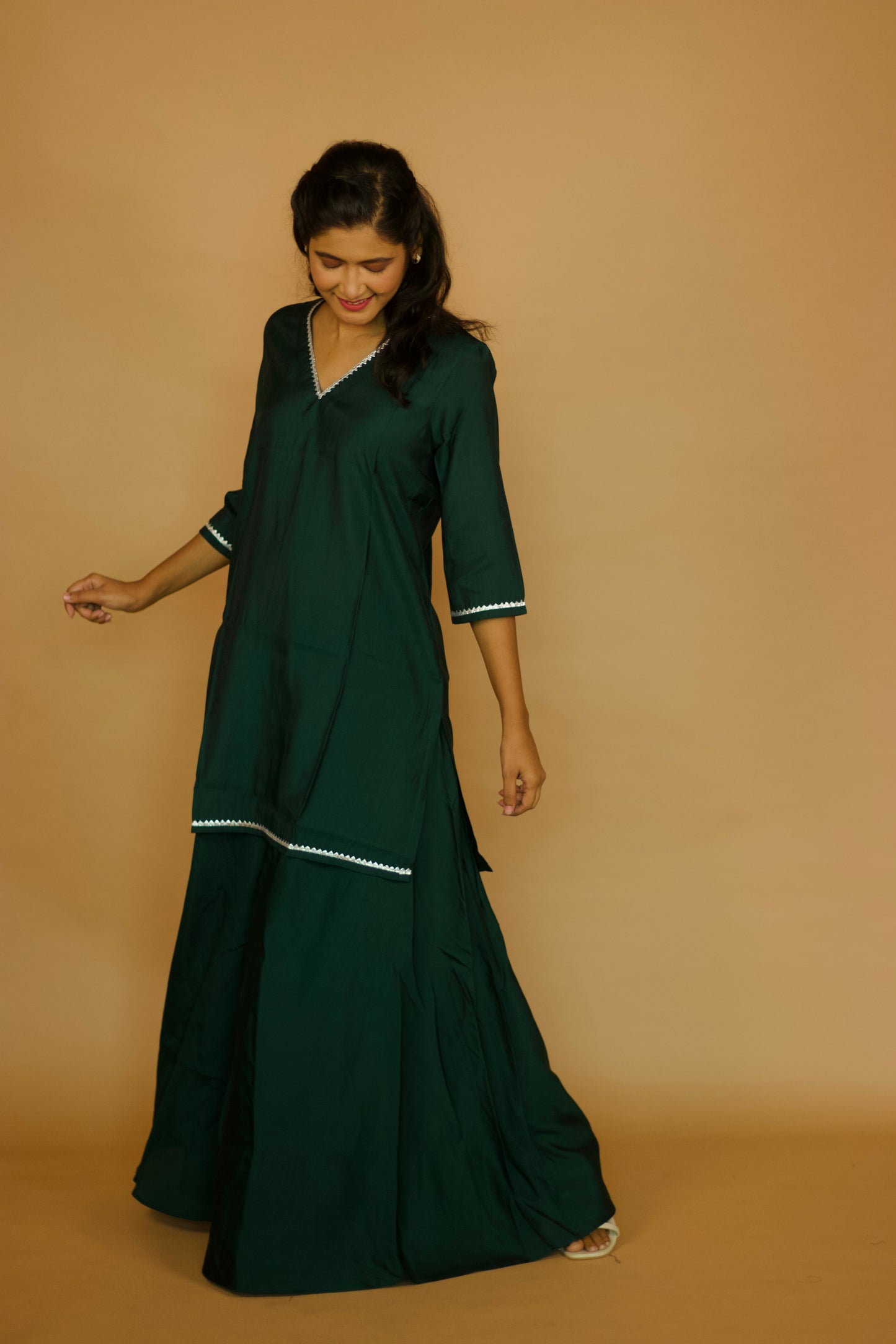 Green GottaPatti Sarara Set