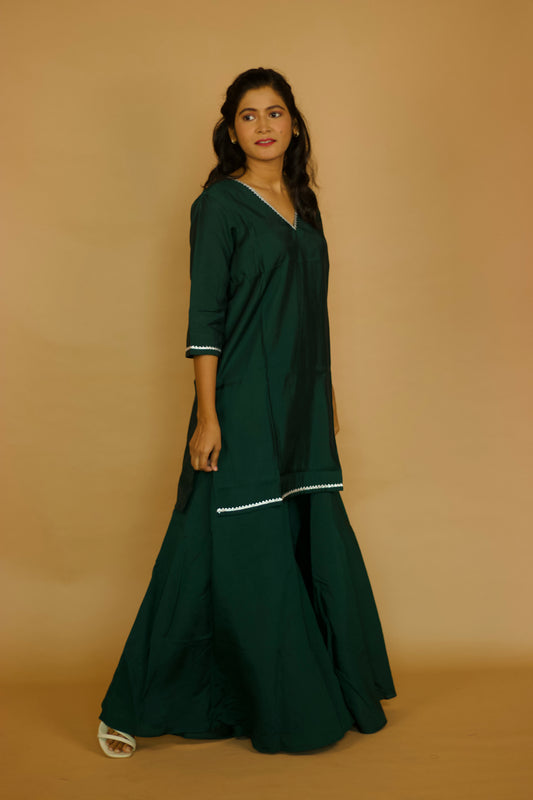 Green GottaPatti Sarara Set