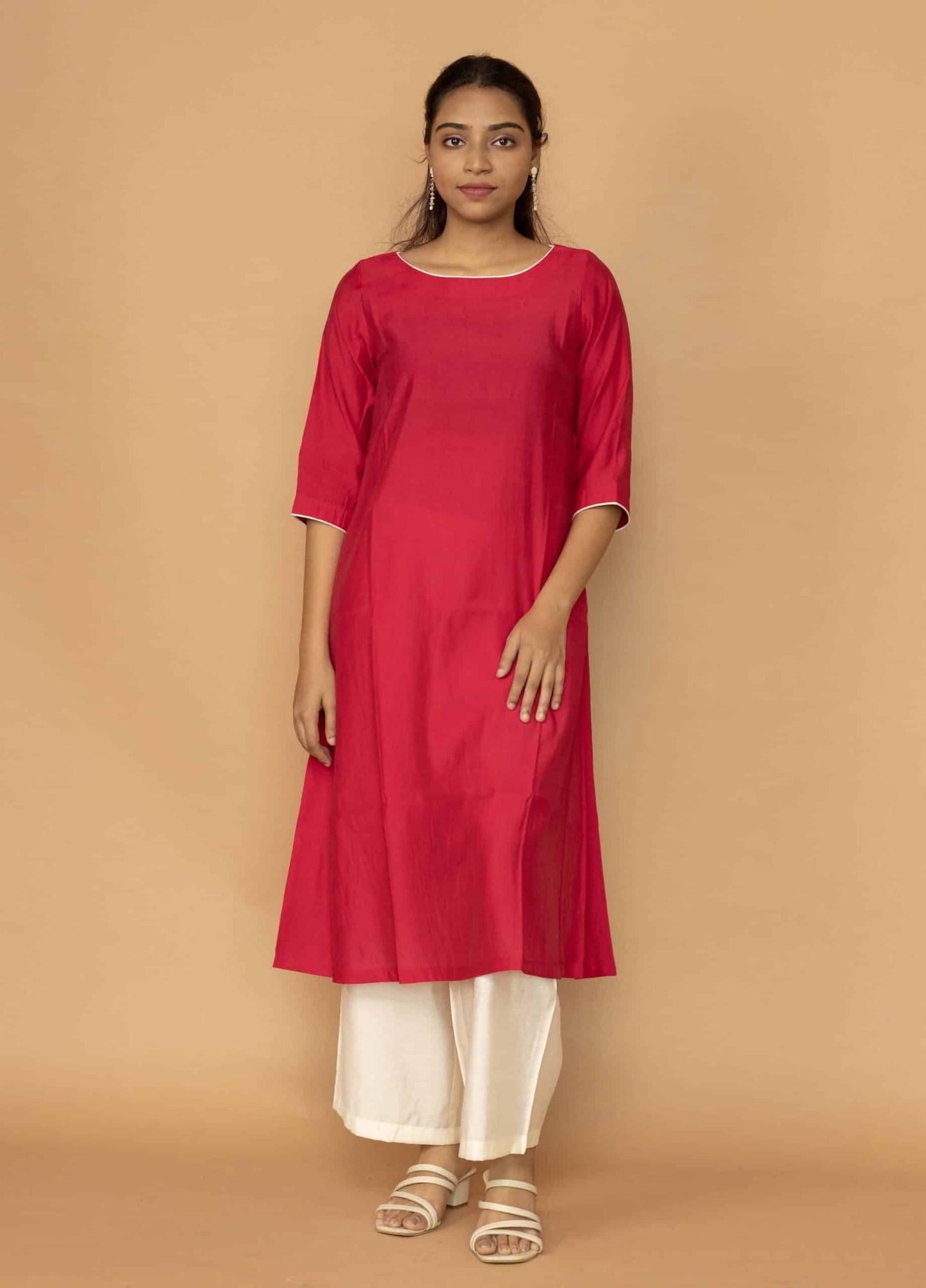 Black Chanderi Minimal Kurta set