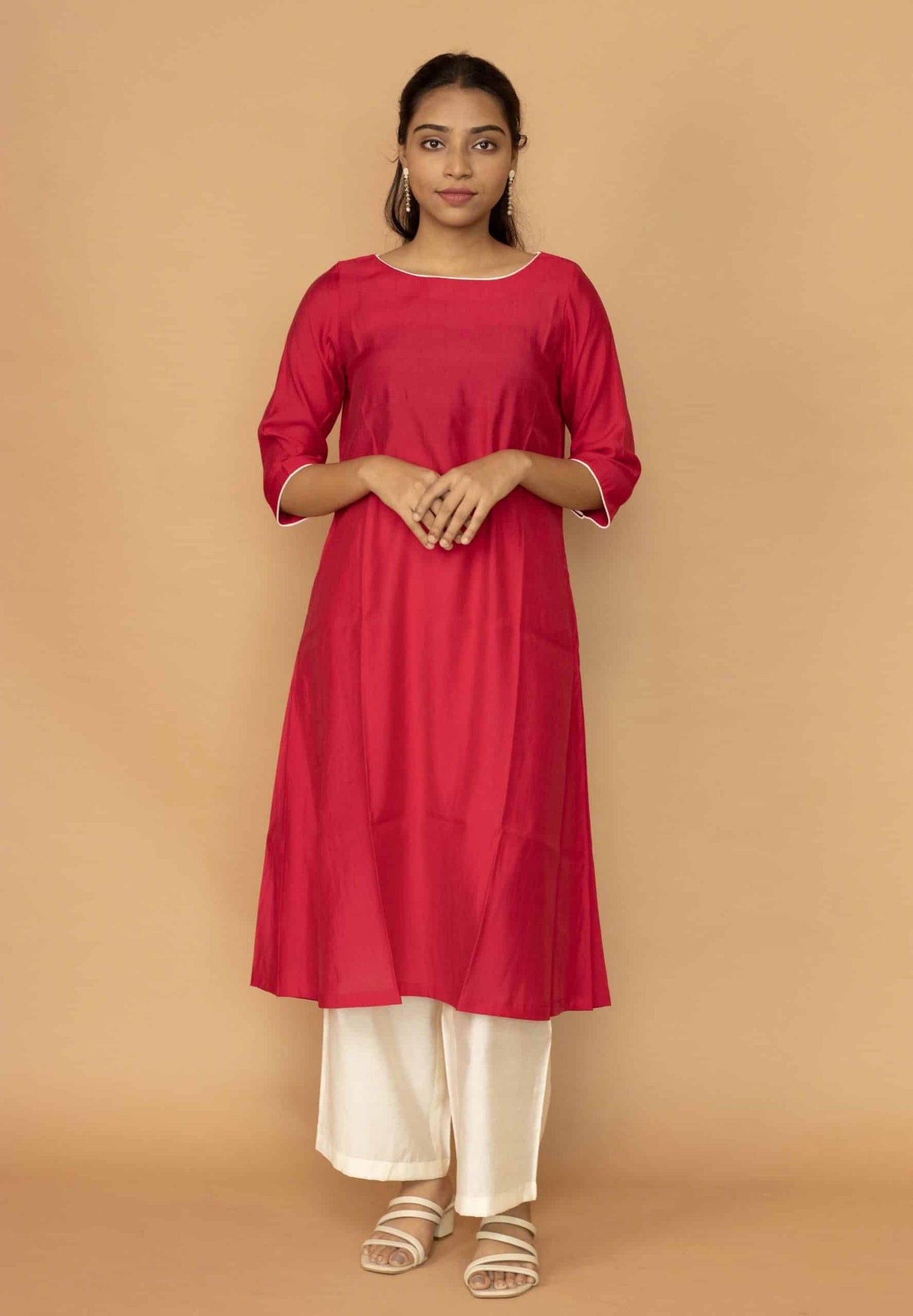 Black Chanderi Minimal Kurta set