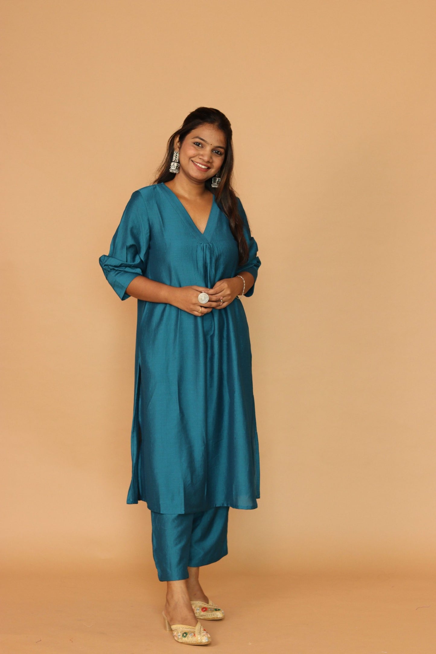 Black Chanderi Mehak kurta set