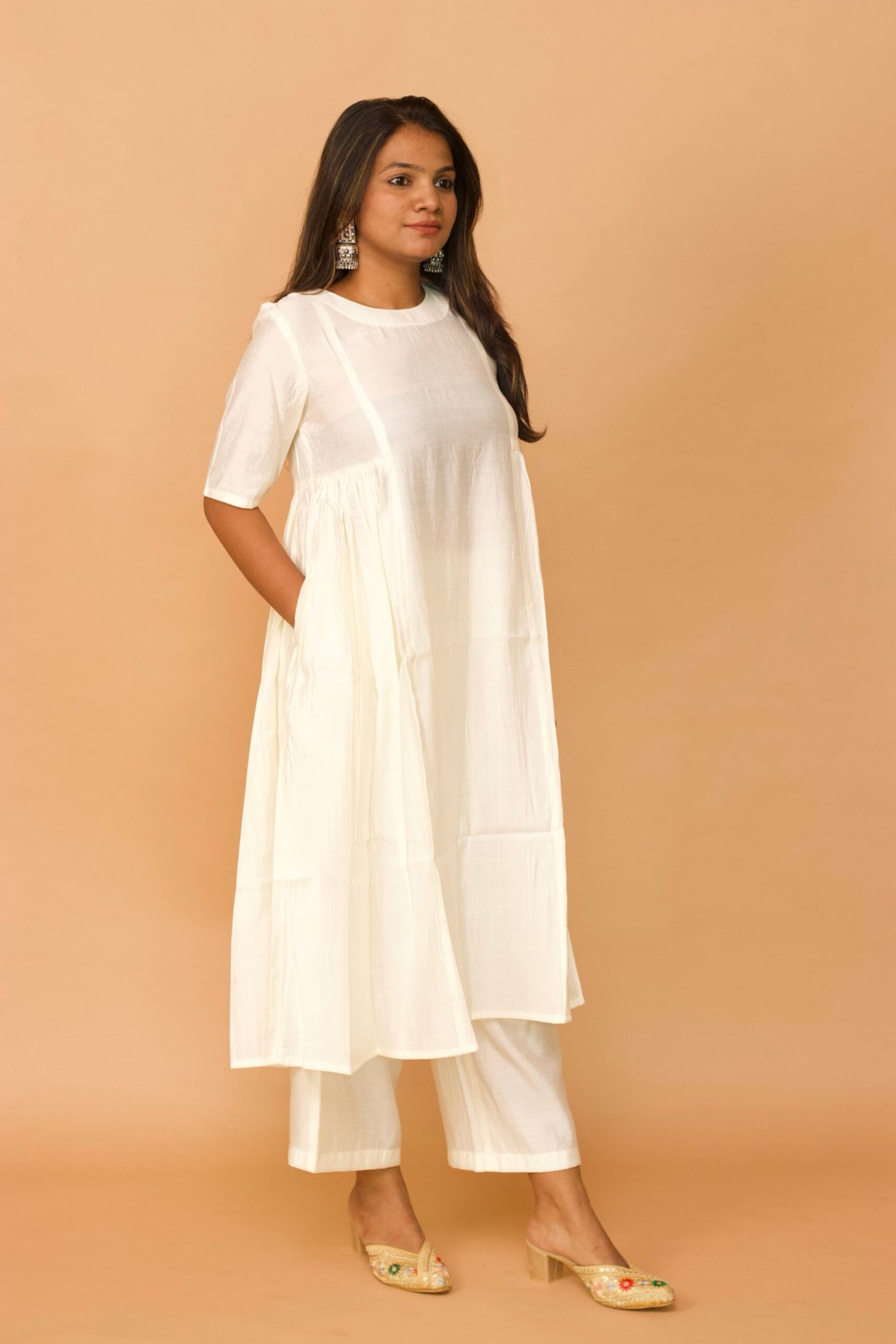 Black Chanderi Khawab Kurta set